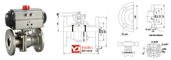氣(qi)動(dòng)高(gao)平檯(tai)球閥結構圖
